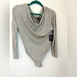 Express super soft gray bodysuit